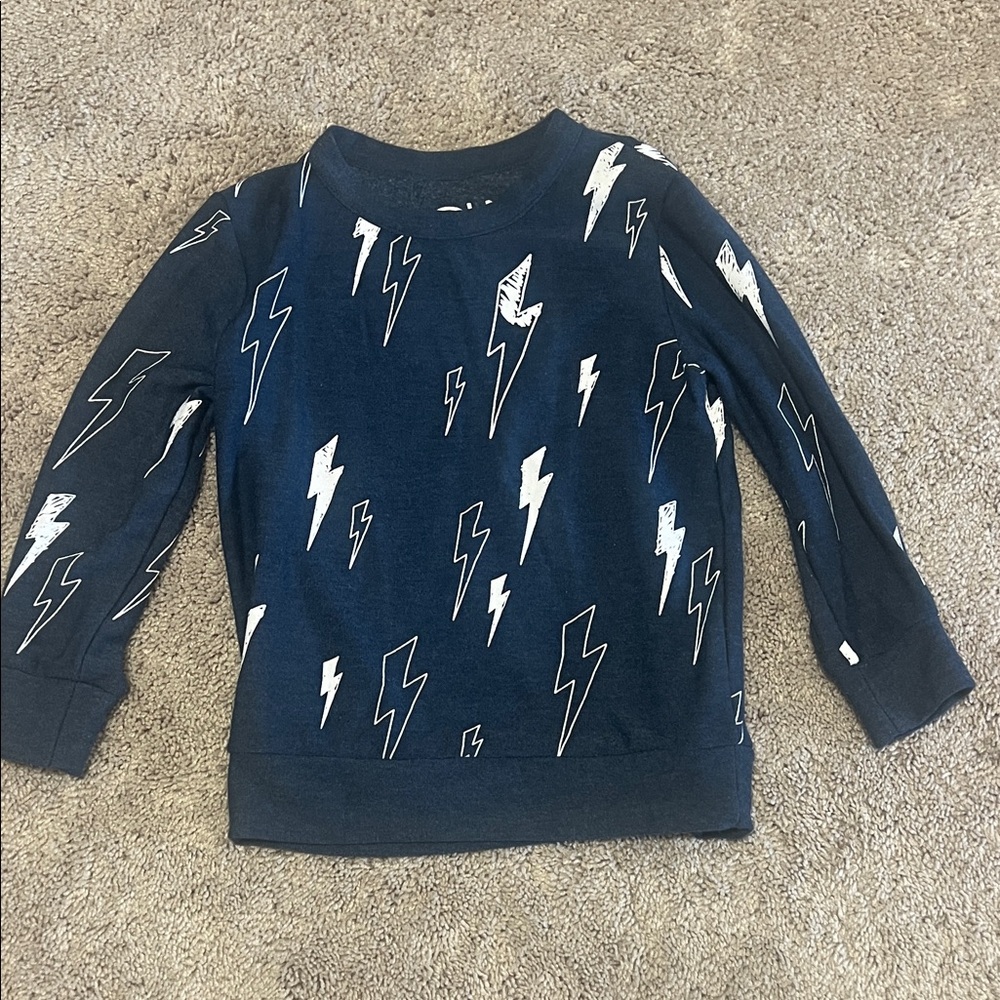 CHASOR Kids Navy Lightning Bolt Sweatshirt